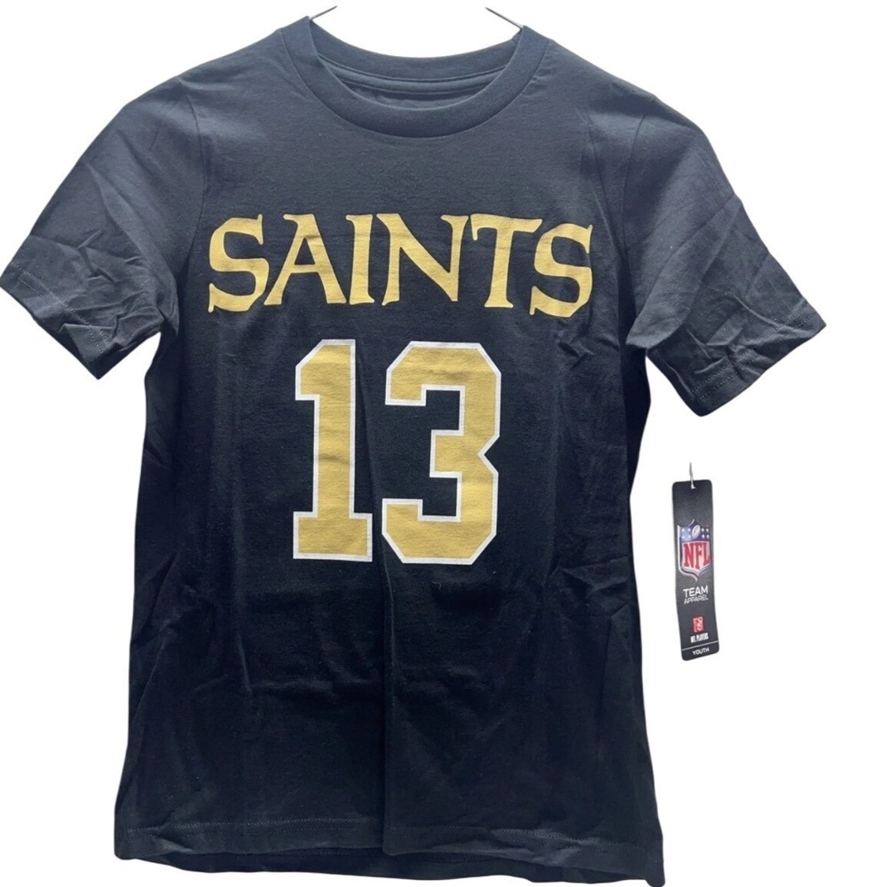 NFL New Orleans‎ Saints T-Shirt Youth Large 14-16 Thomas #13 Black & Gold NEW